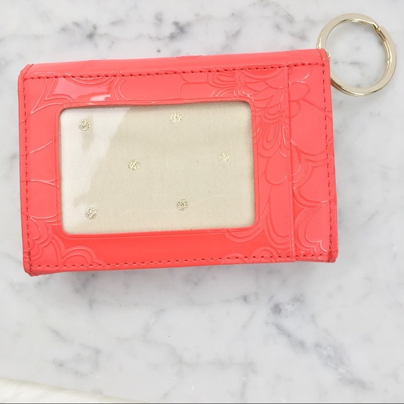 Kate spade pink patent embossed keychain wallet - Picture 7 of 8